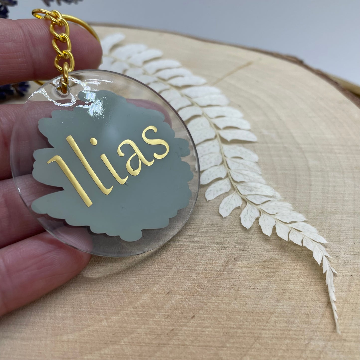 Schlüsselanhänger/Taschenanhänger/personalisiert/Anhänger mit Name aus Acryl rund