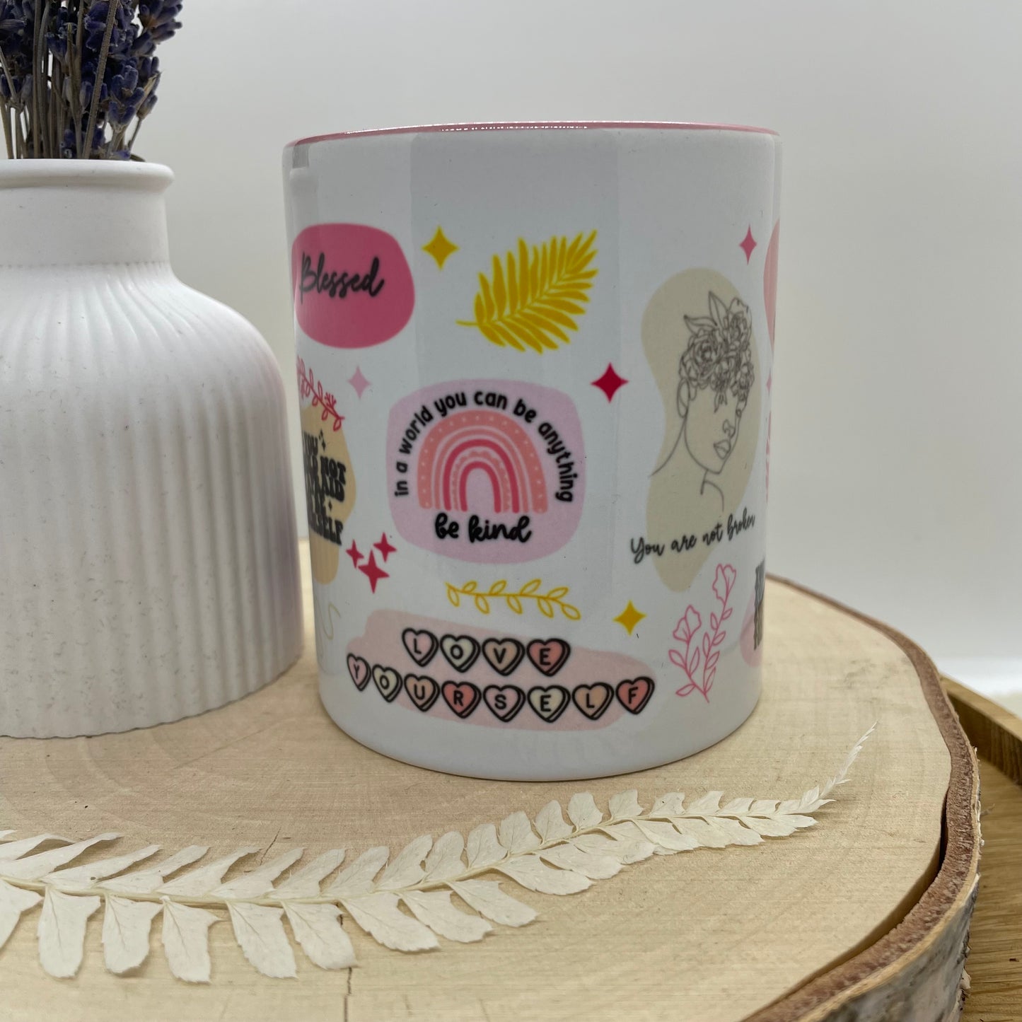 Keramiktasse 325ml - Affirmationen/Positive vibes