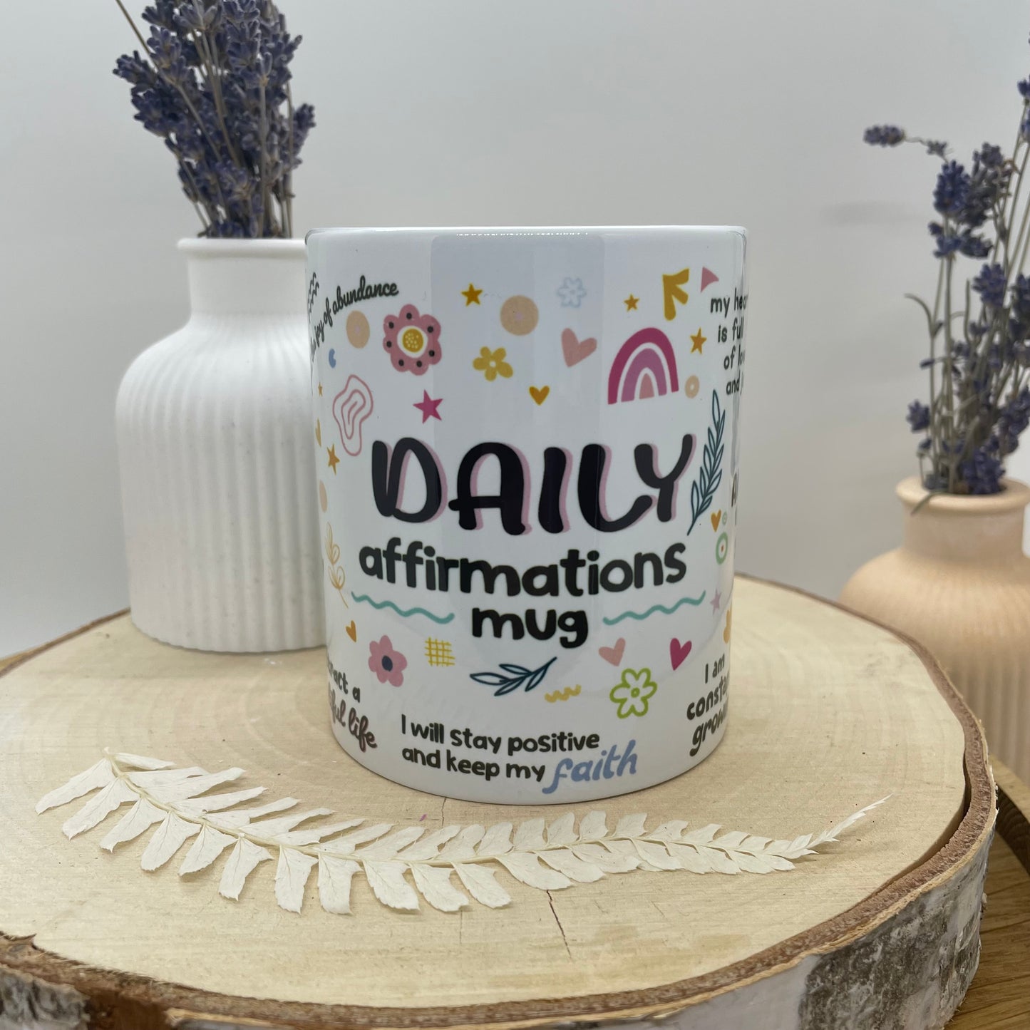 Keramiktasse 325ml - Affirmations Sprüche