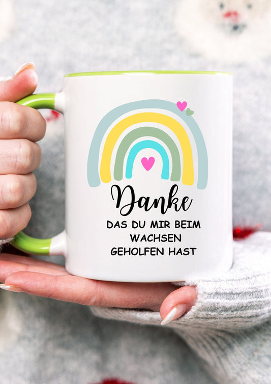 Regenbogen Tasse „Danke Erzieher,Abschiedsgeschenk,Kindergartenzeit,Täglichen Gebrauch