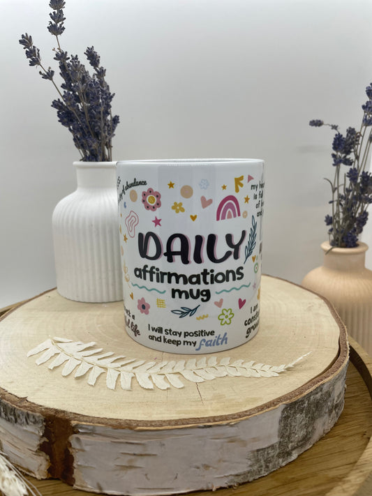 Keramiktasse 325ml - Affirmations Sprüche