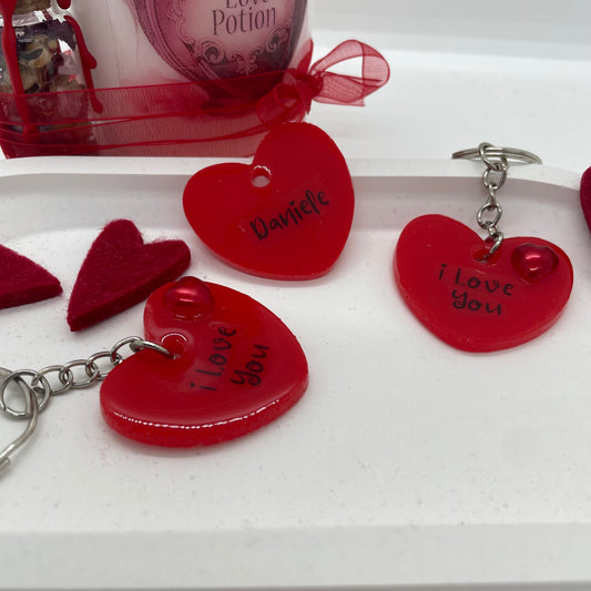 Schlüsselanhänger Valentinsherz individuell Personalisierbar