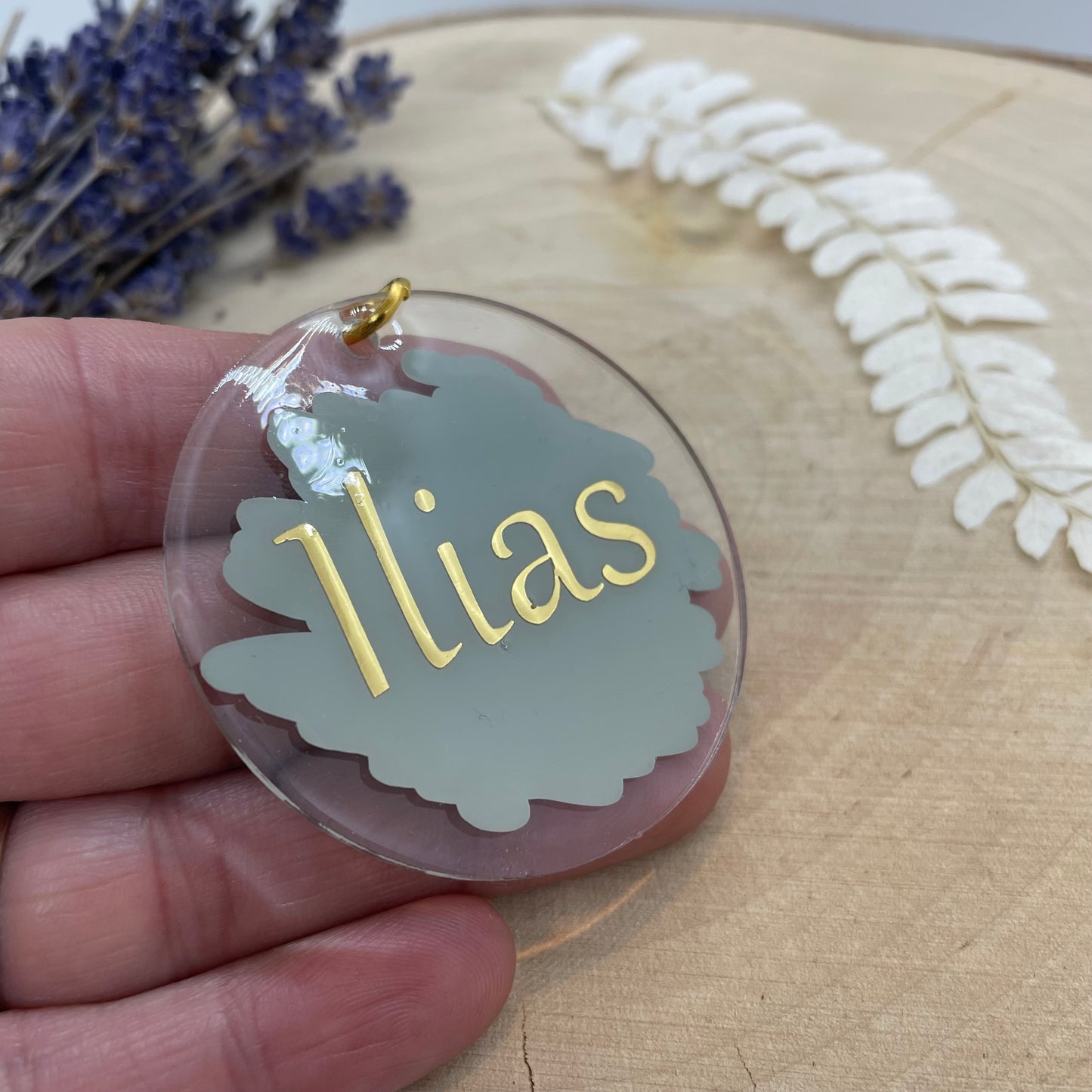 Schlüsselanhänger/Taschenanhänger/personalisiert/Anhänger mit Name aus Acryl rund