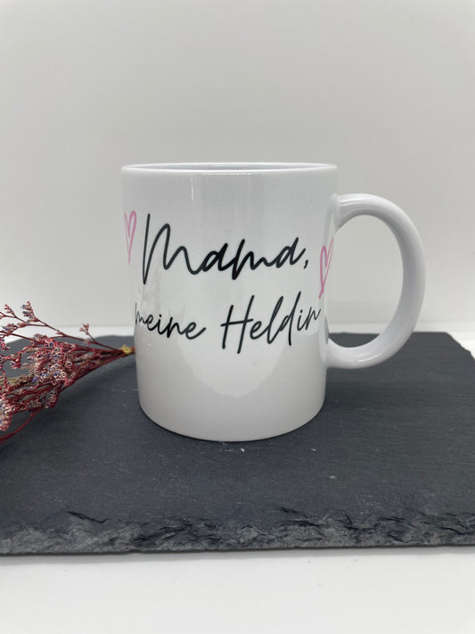 Kaffeetasse „Mama meine Heldin“ aus Keramik Muttertag,