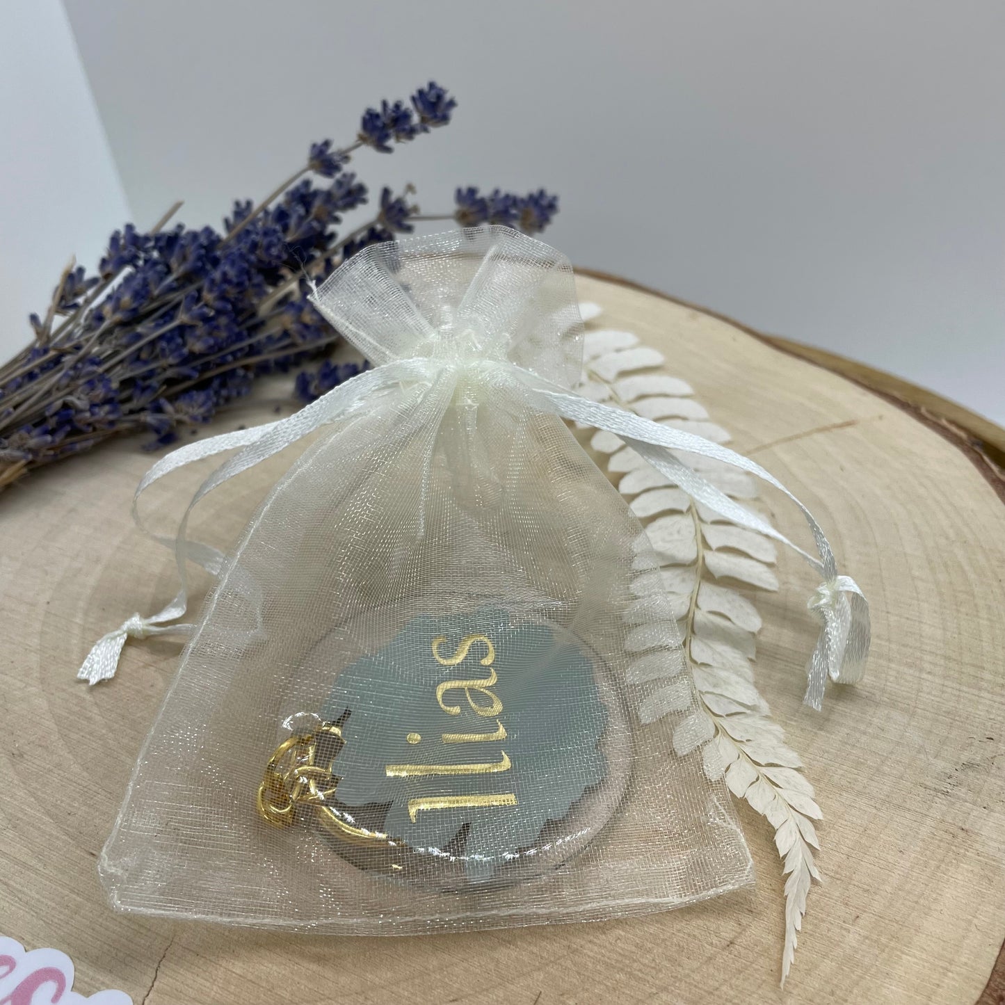 Schlüsselanhänger/Taschenanhänger/personalisiert/Anhänger mit Name aus Acryl rund