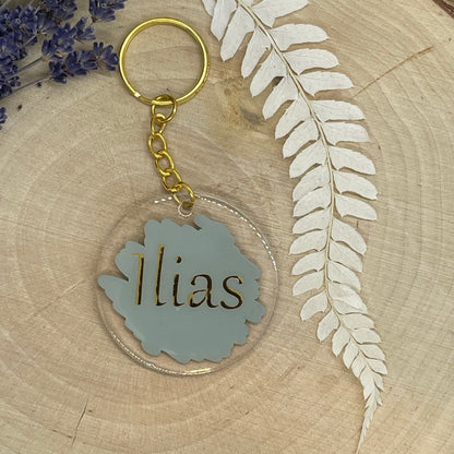 Schlüsselanhänger/Taschenanhänger/personalisiert/Anhänger mit Name aus Acryl rund