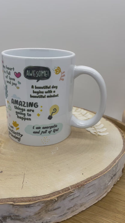 Keramiktasse 325ml - Affirmations Sprüche